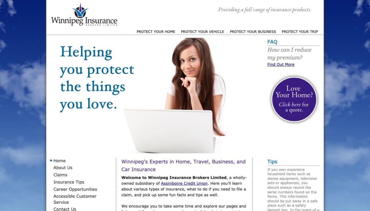 "Winnipeg Insurance Brokers" Project Main Screenshot
