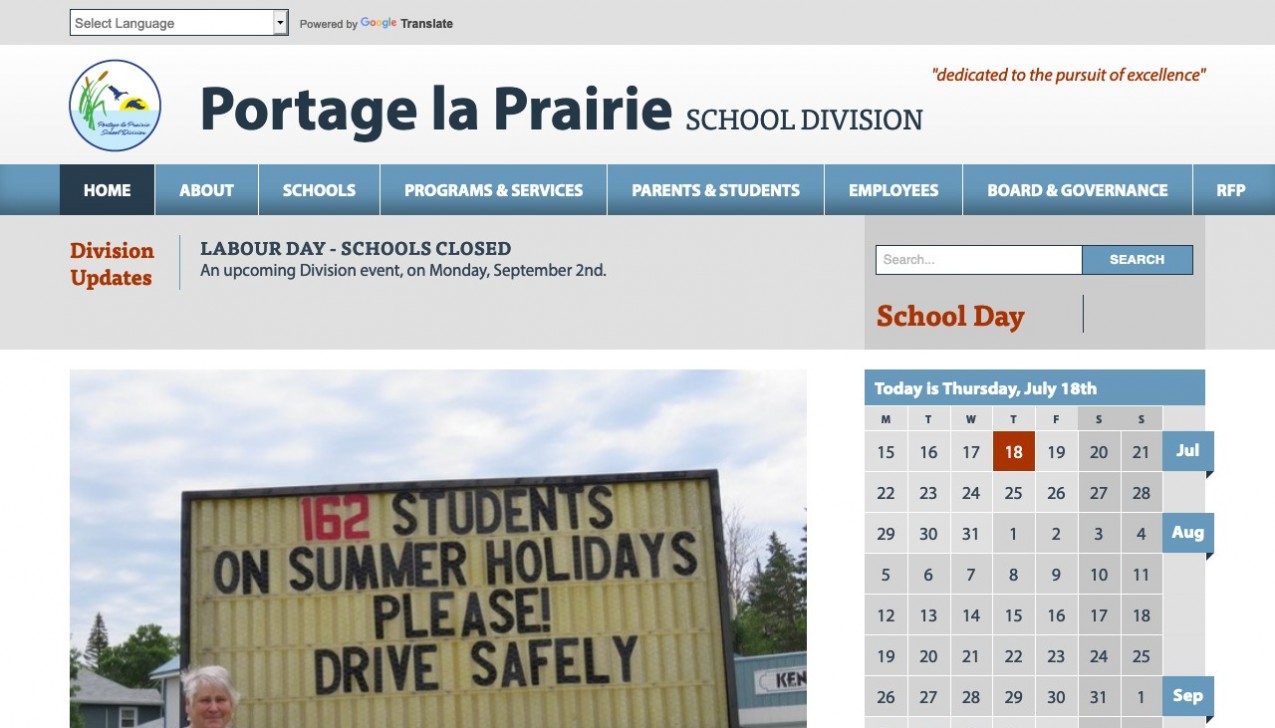 "Portage la Prairie School Division" Project Main Screenshot